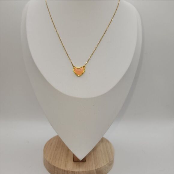 Kendra Ari Heart like Adjustable Length Scott Necklace 18k Plated NWOT - Picture 3 of 3